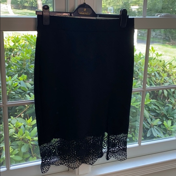 Free People Quilted Lace Edge Slit Pencil Skirt - Picture 1 of 2